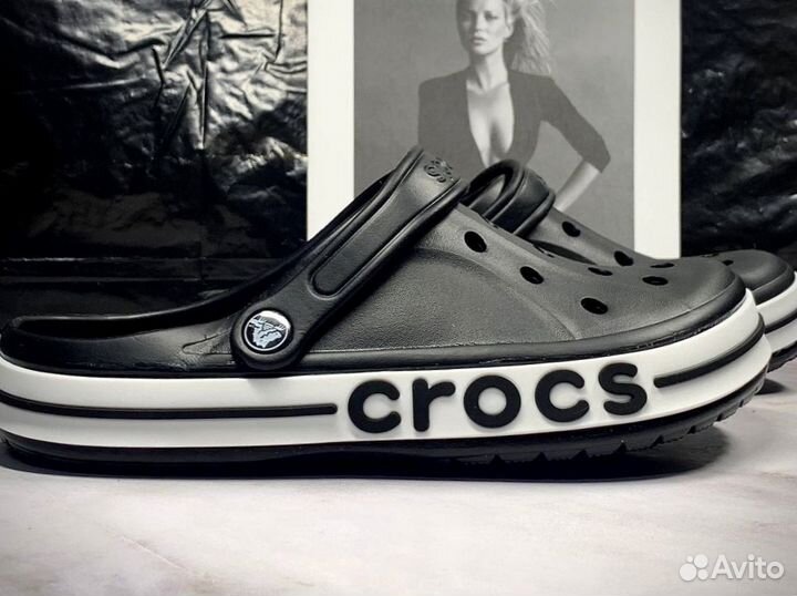 Crocs сабо черные мужские