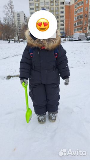 Детский зимний комбинезон на мальчика 110-116