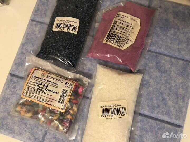 Грунт цветной и ракушки для аквариума или декора