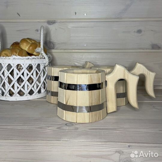 Пивная деревянная кружка