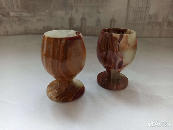Рюмки каменные из оникса