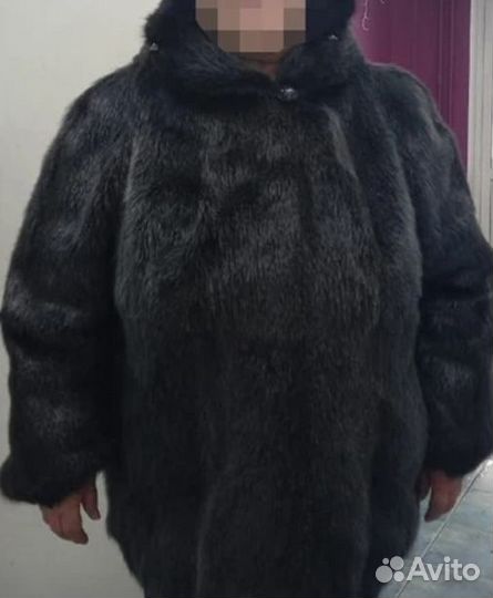 Шуба из меха стрижанной нутрии, размер 62-64