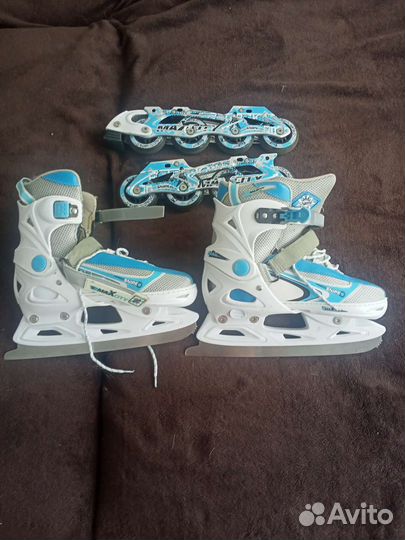 Коньки и ролики 2 в 1