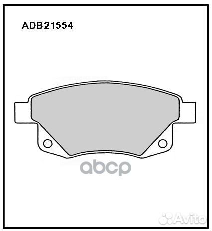 Колодки тормозные дисковые зад ADB21554 ALL
