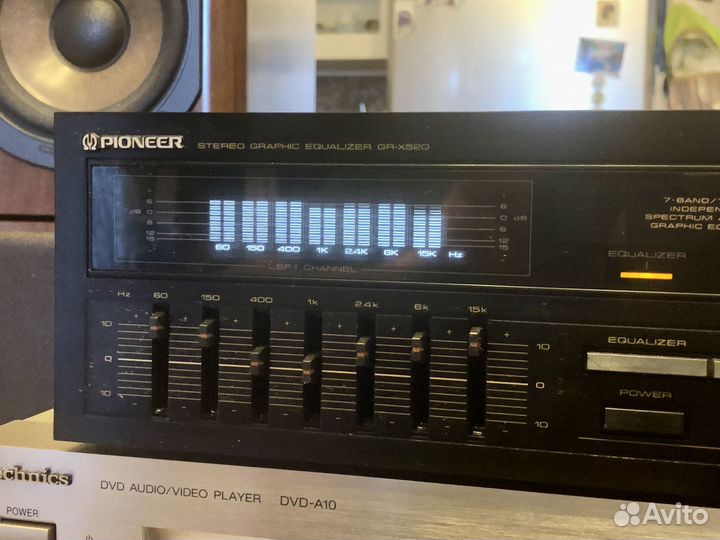 Pioneer GR-X520, эквалайзер, 7 полос, Япония, 1987