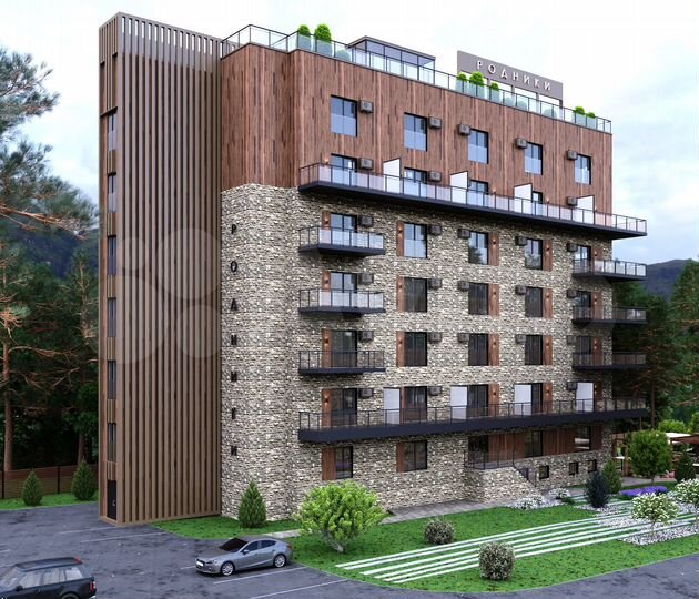 Апартаменты-студия, 33,2 м², 6/6 эт.
