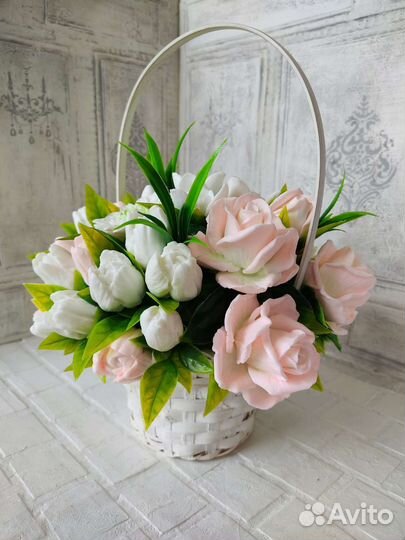 Букет цветов из мыла ручной работы