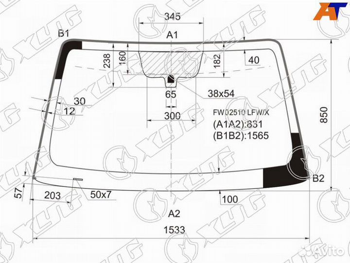 Лобовое стекло на Nissan Navara 04-15г