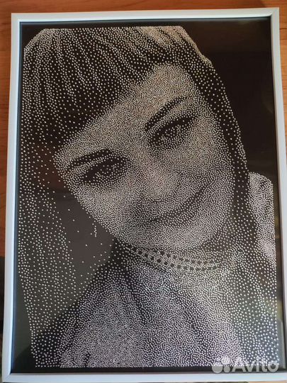 Портрет по фото из страз