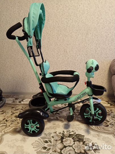 Велосипед коляска с ручкой