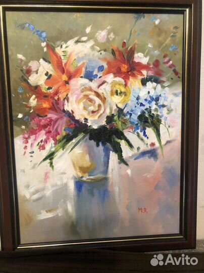 Картина маслом « Букет цветов»