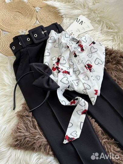 Костюм с рубашкой и брюками на девочку Zara