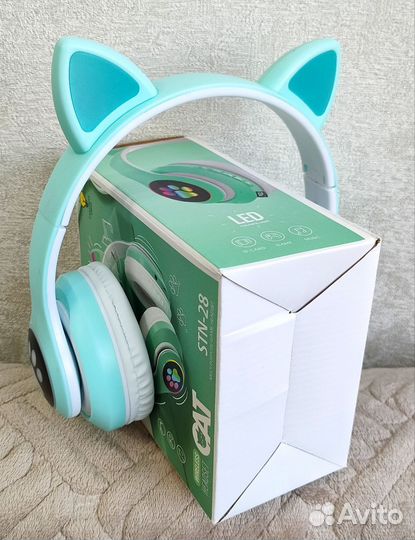 Наушники беспроводные с ушками новые