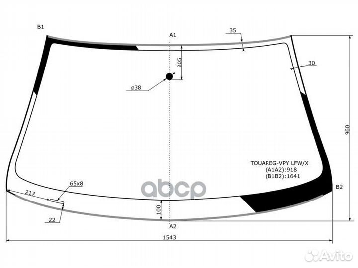 Стекло лобовое volkswagen touareg 02-10 touareg