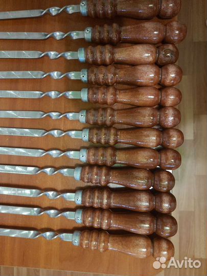 Шампура 45см с деревянной ручкой новые