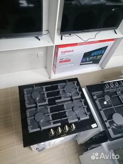 Газовая варочная панель черная Bosch новая