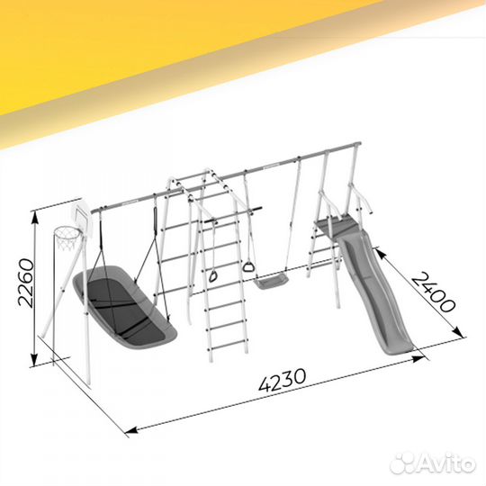 Детский спортивный комплекс Лесная поляна-3PRO №73