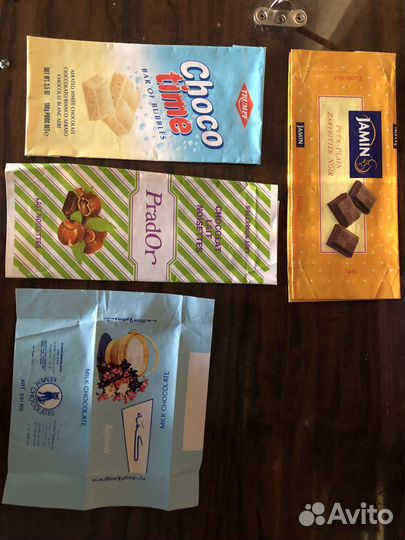 Обёртки от шоколада 80-90-х годов