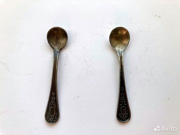 Горчичница - солонка, мельхиор, 2 комплекта