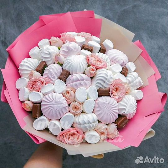 Сладкий букет из зефира