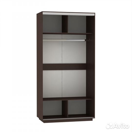 Шкаф купе с зеркалом, венге