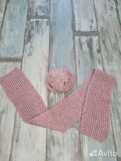 Шапка и шарф для девочки