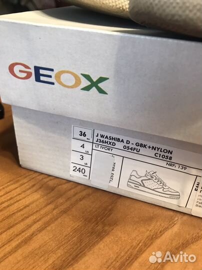 Кроссовки geox 36