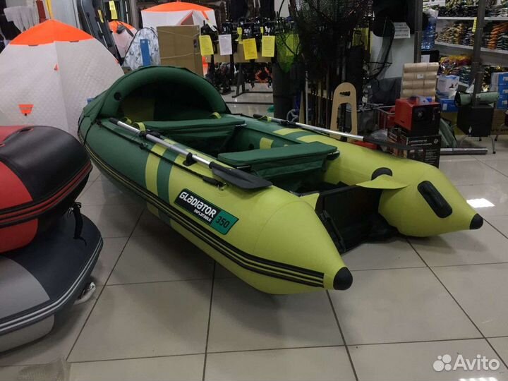 Лодка Gladiator E 350 Pro оливковый