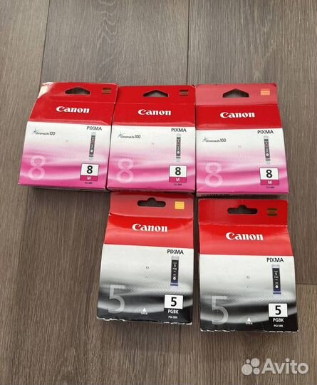 Картриджи Canon CLI-8M, Canon PGI-5BK, оригиналы