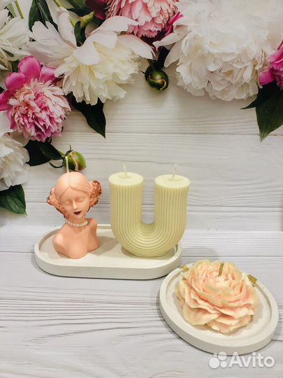 Свечи ручной работы из натурального воска