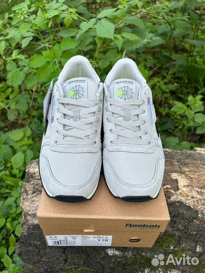 Кроссовки reebok classic grey black 42 сетка