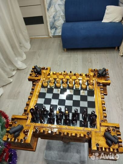 Шахматный стол ручная работа