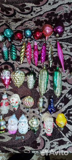 Елочные игрушки СССР 41 шт 50-тые Цена за все