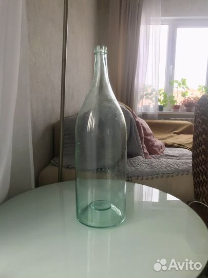 Бутыль стеклянная 3 литра рустик, винтаж