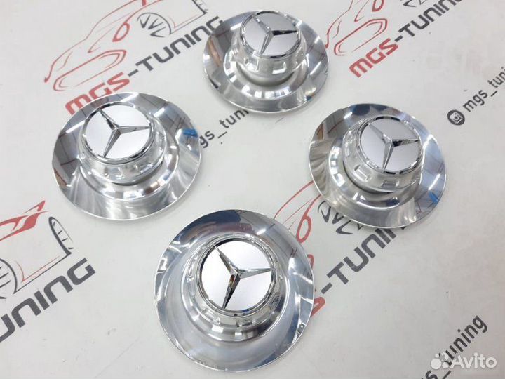 Колпачки Mercedes тарелка Silver 145мм 4 шт