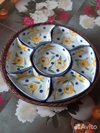 Менажница фарфоровая