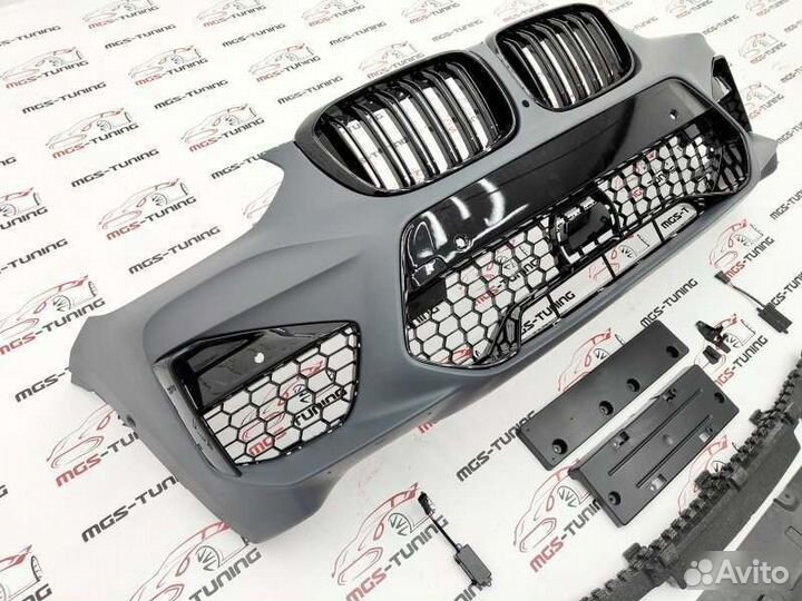 Передний бампер + решетка стиль X3M BMW X3 G01