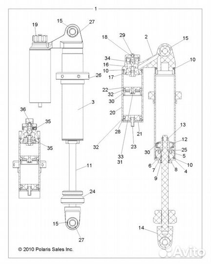 Вал втулка, сайлентблок / Shaft Bushing, 1800038