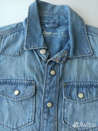 Джинсовая рубашка GAP 4 года