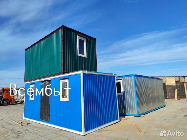 Бытовка 6 на 2 блоки зимняя утепленная