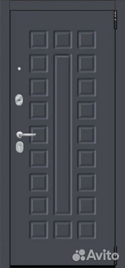 Дверь входная с зеркалом porta R-3 51П61 Graphite