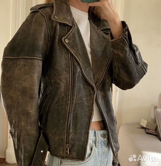 Кожаная куртка Косуха винтаж