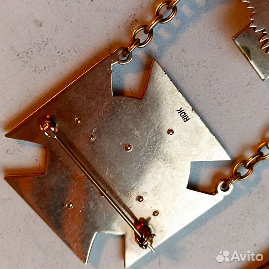 Знак масонский золото 10k