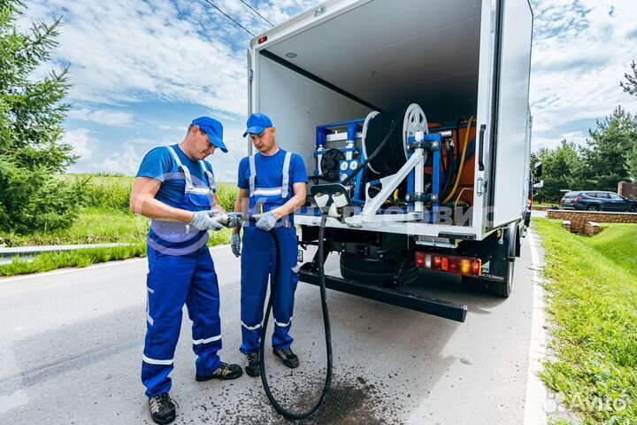 Устранение засоров, прочистка канализации 24/7