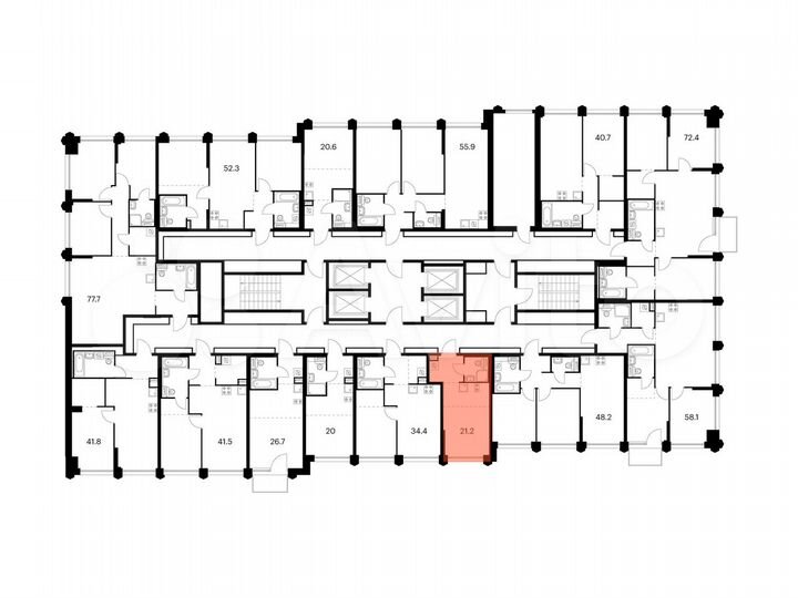 Квартира-студия, 21,2 м², 2/32 эт.