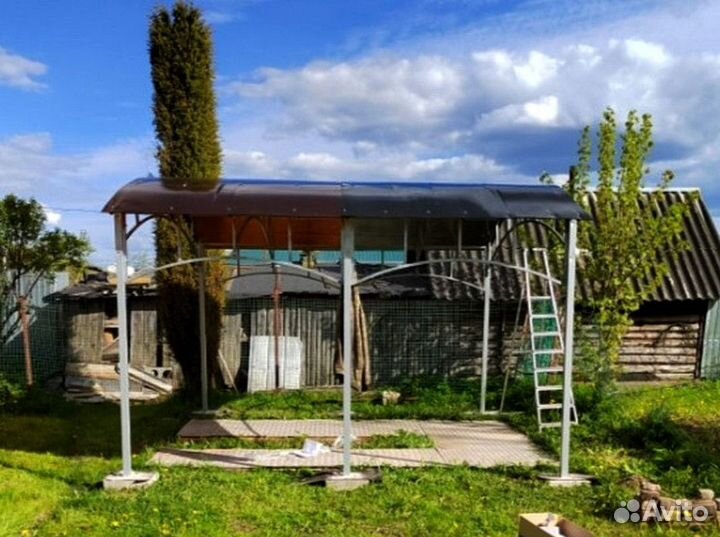 Навес для дачи из поликарбоната с доставкой