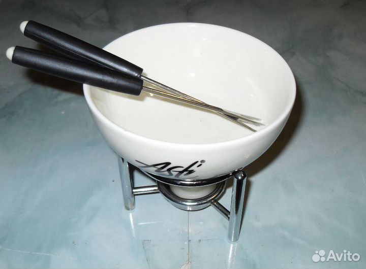 Набор для фондю с подогревом от свечи. Новый