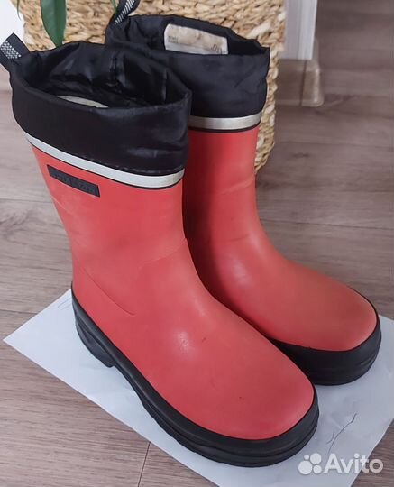 Детские резиновые сапоги с мехом 32р