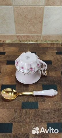 Набор из розового фарфора