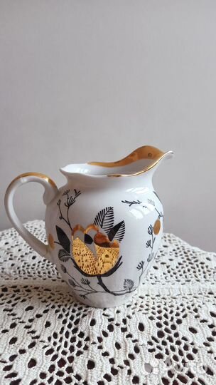 Молочник Золотая Роза Вербилки сервиз СССР винтаж